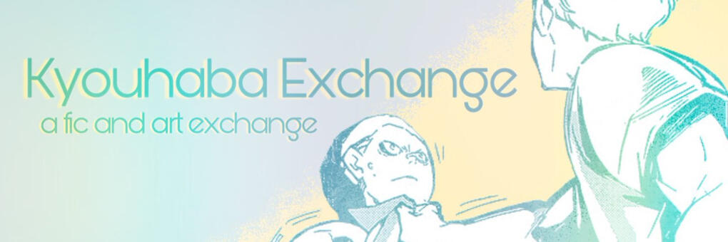 From Furudate Haruichi's manga, Haikyuu, Yabaha fisting the collar of Kyoutani on a pastel gradient background.